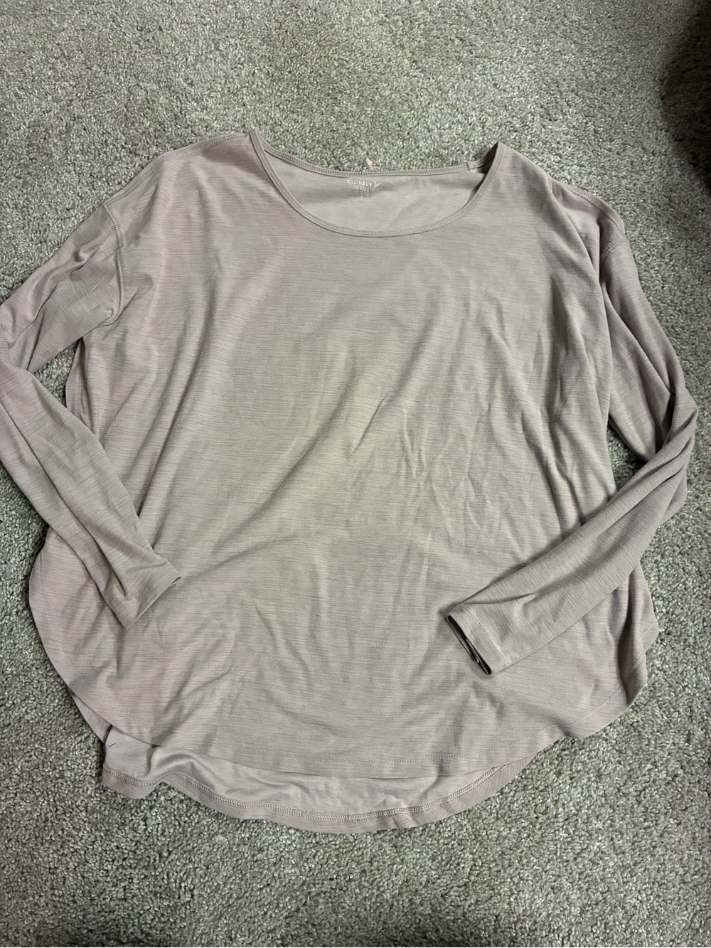 Old Navy Light Mauve Long Sleeve Scoop Neck Top